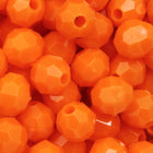 Orange Quality Plastic Faceted Bead-General Bead