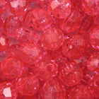 Transparent Pink Quality Plastic Faceted Bead-General Bead