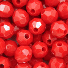 Beadery Opaque Red Faceted Round Beads (4mm, 6mm, 8mm, 10mm, 12mm)-General Bead
