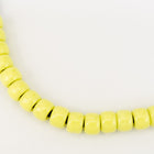 6mm x 9mm Yellow Pony Plastic Craft Bead #QUA004-General Bead