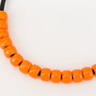 6mm x 9mm Orange Pony Plastic Craft Bead #QUA005-General Bead