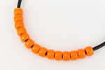 6mm x 9mm Orange Pony Plastic Craft Bead #QUA005-General Bead