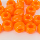 6mm x 9mm Orange Pony Plastic Craft Bead #QUA005-General Bead