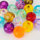 6mm x 9mm Transparent Mix Pony Plastic Craft Bead #QUA010-General Bead