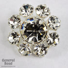 23mm Crystal Rhinestone Flower Button-General Bead