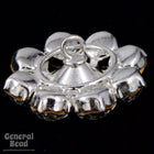 23mm Crystal Rhinestone Flower Button-General Bead