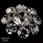 23mm Crystal Rhinestone Flower Button-General Bead
