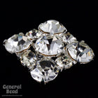 20mm Square Crystal Rhinestone Button-General Bead