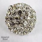 18mm Round Pave´ Rhinestone Button-General Bead