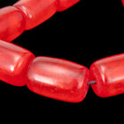 16" Strand 21mm x 14mm Red Barrel Resin Beads (19 Pcs) #RES102