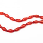 16" Strand 24mm x 12mm Red Long Bicone Resin Beads (18 Pcs) #RES104