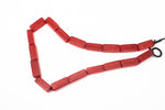 16" Strand 22mm x 7mm Red Rectangle Resin Beads (18 Pcs) #RES107