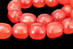 16" Strand 16mm x 15mm Red Barrel Resin Beads (27 Pcs) #RES108