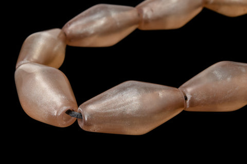 16" Strand 24mm x 12mm Old Rose Long Bicone Resin Beads (18 Pcs) #RES204