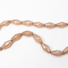 16" Strand 24mm x 12mm Old Rose Long Bicone Resin Beads (18 Pcs) #RES204