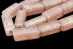 16" Strand 22mm x 7mm Rose Rectangle Resin Beads (18 Pcs) #RES307