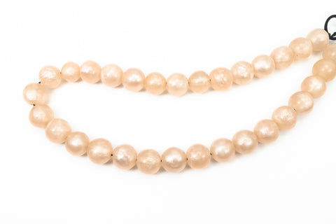 16" Strand 19mm Peach Round Resin Beads (23 Pcs) #RES401