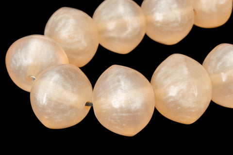 16" Strand 19mm x 20mm Peach Resin Saucer Beads (25 Pcs) #RES403