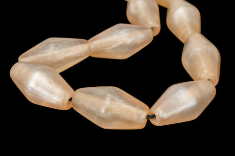 16" Strand 24mm x 12mm Peach Long Bicone Resin Beads (18 Pcs) #RES404