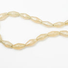16" Strand 24mm x 12mm Champagne Long Bicone Resin Beads (18 Pcs) #RES504