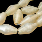 16" Strand 24mm x 12mm Champagne Long Bicone Resin Beads (18 Pcs) #RES504