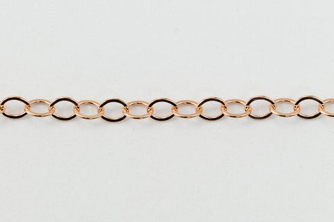 1.3mm Rose Gold Filled Flat Cable Chain #RGB089-General Bead