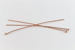 2 Inch Rose Gold Filled 24 Gauge Head Pin with Ball #RGL014-General Bead