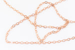 2mm Rose Gold Filled Fine Flat Cable Chain #RGR089-General Bead
