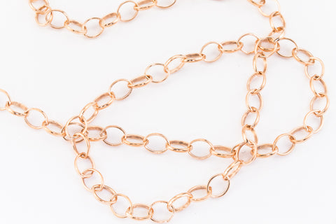 3mm Rose Gold Filled Fine Rolo Chain #RGV089-General Bead