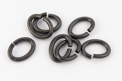 7mm x 5mm Black Tierracast Pewter Oval Jump Ring 17 Gauge #RJC050-General Bead
