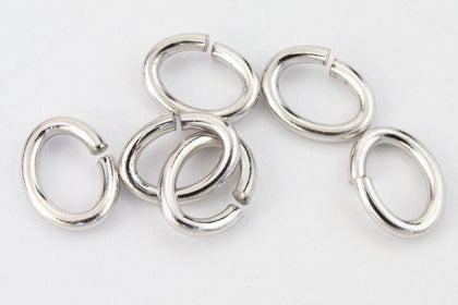 3mm x 4mm Rhodium Tierracast Pewter Oval Jump Ring 20 Gauge (500 Pcs) #RJF049-General Bead
