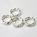 8mm Silver 18 Gauge Twist Jump Ring #RJF025-General Bead
