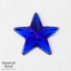 14mm Cobalt Star Flat Back-General Bead