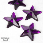 14mm Amethyst Star Flat Back-General Bead