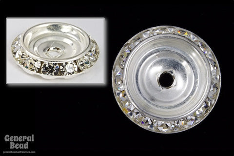 20mm Silver Setting with Rhinestones #RSA052-General Bead