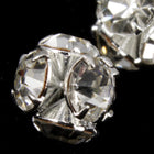 4.5mm Crystal/Silver Swarovski Rhinestone Ball Bead #RSA095