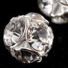 6.5mm Crystal/Silver Rhinestone Ball Bead-General Bead
