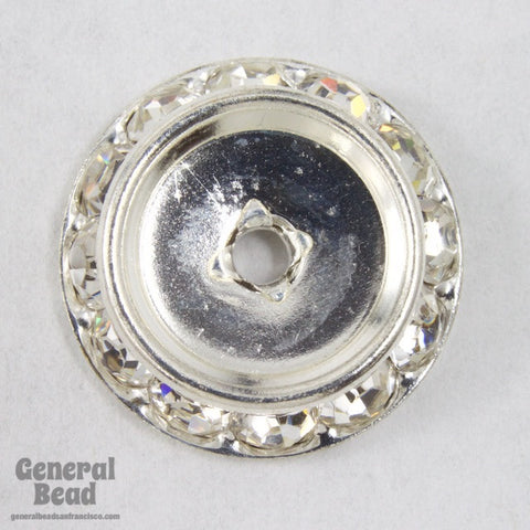 14mm Silver Setting with Rhinestones-General Bead