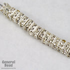 4.5mm Silver/Crystal Squaredelle-General Bead