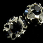 4.5mm Jet/Silver Rhinestone Ball Bead-General Bead