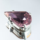 Swarovski 10mm x 6mm Light Amethyst/Silver Sew-on Pear Rhinestone #RSC022