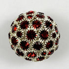 23mm Siam/Silver Rhinestone Ball-General Bead