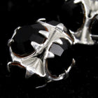 6.5mm Jet/Silver Rhinestone Ball Bead-General Bead