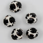 6.5mm Jet/Silver Rhinestone Ball Bead-General Bead