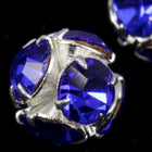 5.5mm Sapphire/Silver Rhinestone Ball Bead-General Bead
