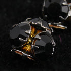 6.5mm Jet/Gunmetal Rhinestone Ball Bead-General Bead