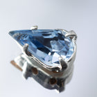 Swarovski 10mm x 6mm Light Sapphire/Silver Sew-on Pear Rhinestone #RSE022