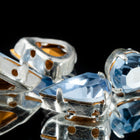 Swarovski 10mm x 6mm Light Sapphire/Silver Sew-on Pear Rhinestone #RSE022