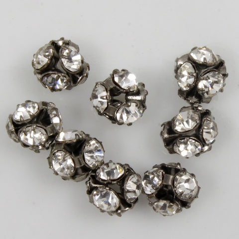 4.5mm Crystal/Black Swarovski Rhinestone Ball Bead #RSF095