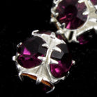 5.5mm Amethyst/Silver Rhinestone Ball Bead-General Bead